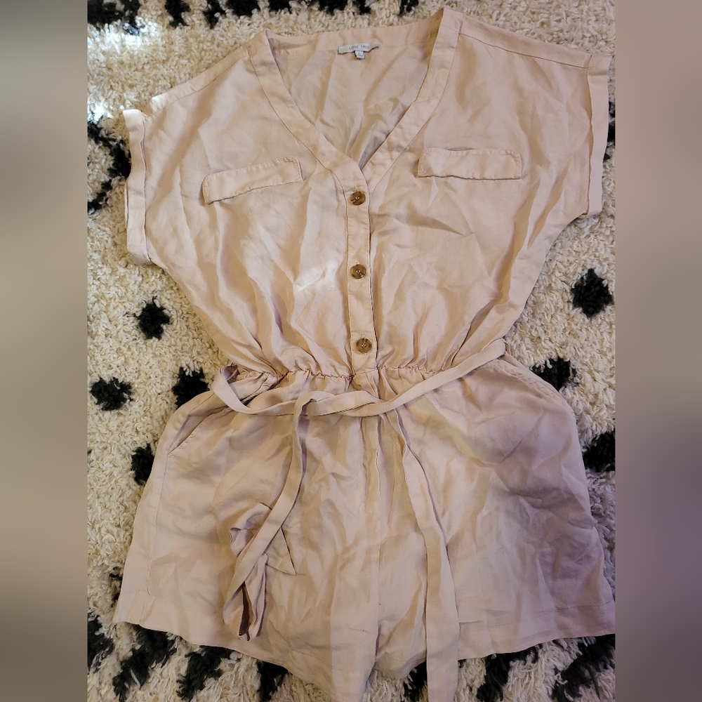 Love tree belted romper